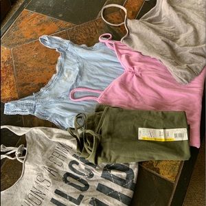 Five tank tops